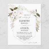 Budget White Boho Floral Wedding V2 LN Flyer (Vorne)