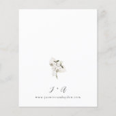 Budget White Boho Floral Wedding V3 LN Flyer (Hinten)