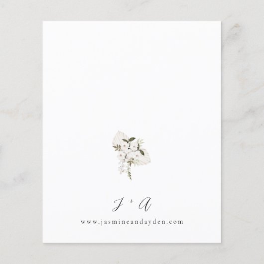 Budget White Boho Floral Wedding V3 LN Flyer (Hinten)