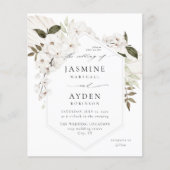 Budget White Boho Floral Wedding V3 LN Flyer (Vorne)