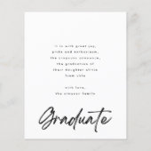 Budget White Brush Abschluss Ankündigung Foto Flyer (Hinten)