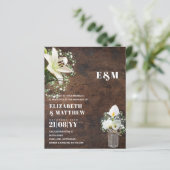 BUDGET White Calla Lily Rustic Gypsophila Wedding (Stehend Vorderseite)