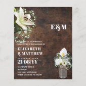 BUDGET White Calla Lily Rustic Gypsophila Wedding (Vorderseite)