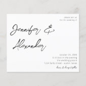 Budget White Calligraphy Foto Wedding V2 (Vorderseite)