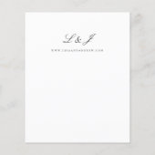 Budget White Calligraphy Wedding Flyer (Hinten)