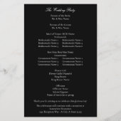 Budget White Eleganding Wedding Program - Black ME (Rückseite)
