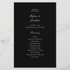 Budget White Elegante Wedding Zeremonie - Black ME Flyer