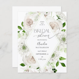 Budget White Floral Brautparty