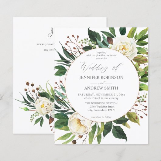 Budget White Floral & Greenery 2 Wedding (Vorne/Hinten)