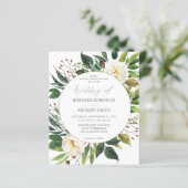 Budget White Floral & Greenery 2 Wedding (Stehend Vorderseite)