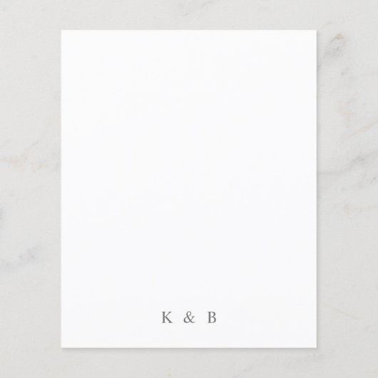 Budget White Floral & Greenery Save the Date (Rückseite)