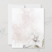 Budget White Floral Watercolor Hochzeit Einladung (Rückseite)