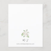 Budget White Floral Wedding (Rückseite)