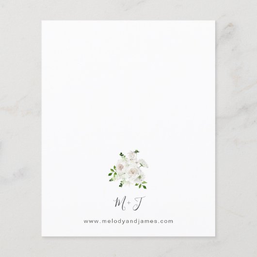 Budget White Floral Wedding (Rückseite)