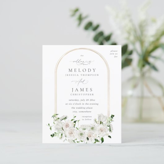 Budget White Floral Wedding 2 (Stehend Vorderseite)