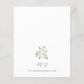 Budget White Floral Wedding 2 (Rückseite)