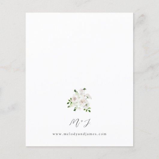 Budget White Floral Wedding 2 (Rückseite)