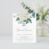 Budget White Florals Eucalyptus Probe Dinner (Stehend Vorderseite)