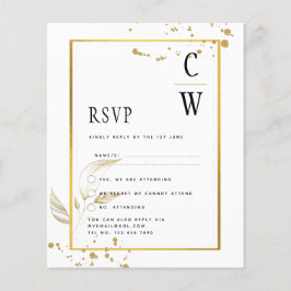 BUDGET White Gold FOTO Einladung Hochzeit