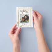 BUDGET White Gold FOTO Einladung Hochzeit Flyer (Gruppe)