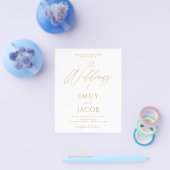 Budget White Gold Wedding Moderner Flyer (Einzeln)