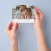 Budget White Letter Save the Date Foto Flyer (Gruppe)