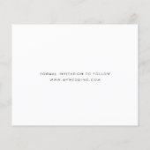 Budget White Letter Save the Date Foto Flyer (Hinten)