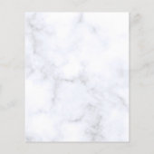 Budget White Marble Calligraphy Wedding Einladung (Rückseite)