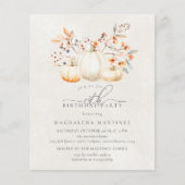 BUDGET White Pumpkin 19. Geburtstag Einladung (Vorderseite)
