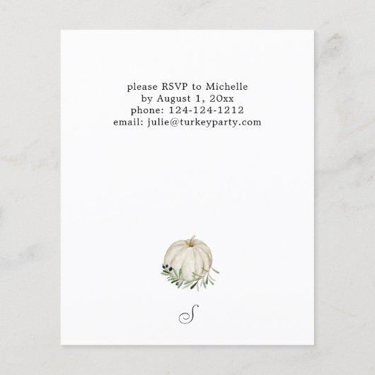 Budget White Pumpkin Erntedank Flyer (Hinten)
