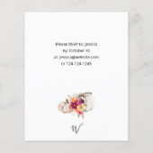 Budget White Pumpkin Fall Floral Erntedank Flyer (Hinten)