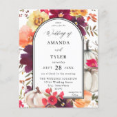 Budget White Pumpkin Fall Floral Wedding (Vorderseite)