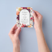 Budget White Pumpkin Fall Floral Wedding Flyer (Gruppe)