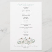 Budget White Pumpkins Florals Wedding Program (Rückseite)