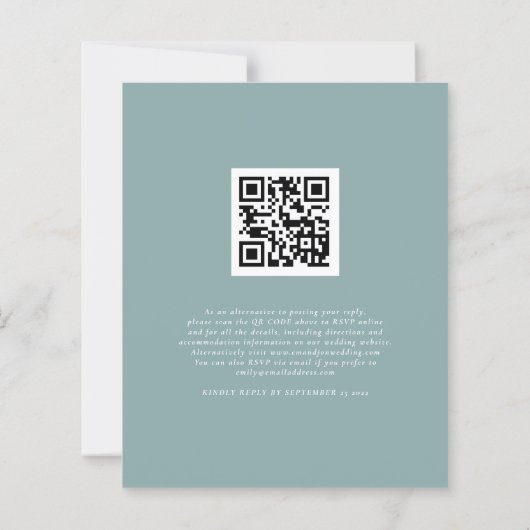 Budget White Pumpkins QR Code Wedding RSVP (Rückseite)