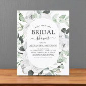 Budget White Rose Brautparty Einladung