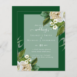 BUDGET White Roses Bouquet Floral Wedding