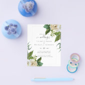 BUDGET White Roses Bouquet Floral Wedding Flyer (Einzeln)