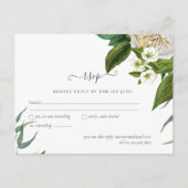 BUDGET White Roses Bouquet Floral Wedding Postkarte (Vorderseite)