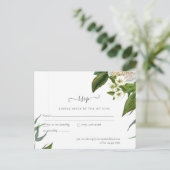 BUDGET White Roses Bouquet Floral Wedding Postkarte (Stehend Vorderseite)