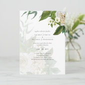 Budget White Roses Dusty Blue Wedding (Stehend Vorderseite)
