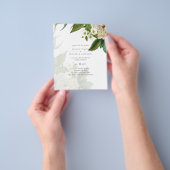 Budget White Roses Dusty Blue Wedding Flyer (Gruppe)
