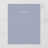 Budget White Roses Dusty Blue Wedding Flyer (Hinten)