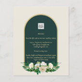 BUDGET White Roses Forest Green Winter Wedding INV (Rückseite)