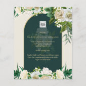 BUDGET White Roses Forest Green Winter Wedding INV (Rückseite)