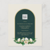 BUDGET White Roses Forest Green Winter Wedding INV (Rückseite)