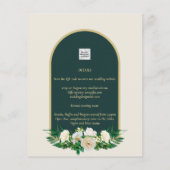 BUDGET White Roses Forest Green Winter Wedding INV (Rückseite)
