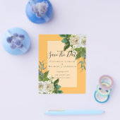 BUDGET WHITE ROSES RETTE DATEN WEDING CHIC FLYER (Einzeln)