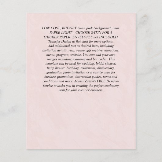 BUDGET WHITE ROSES RETTE DATEN WEDING CHIC FLYER (Hinten)