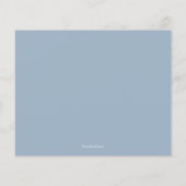 Budget White Script Dusty Blue Danke Cards (Rückseite)